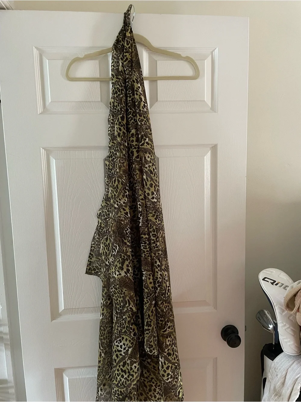 Leopard Print with Chain Details Sarong